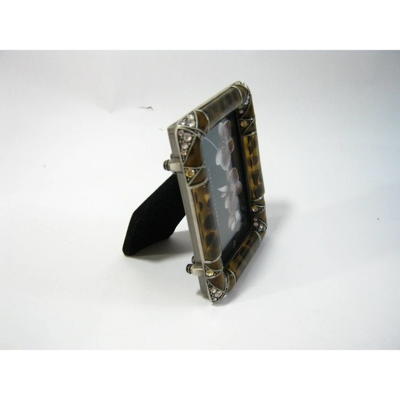 Exotic Marcel Schurman Rhinestone Accent Photo Frame Picture Holder 2x3 Photo. - Picture 3 of 7